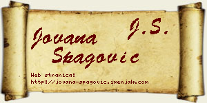 Jovana Špagović vizit kartica